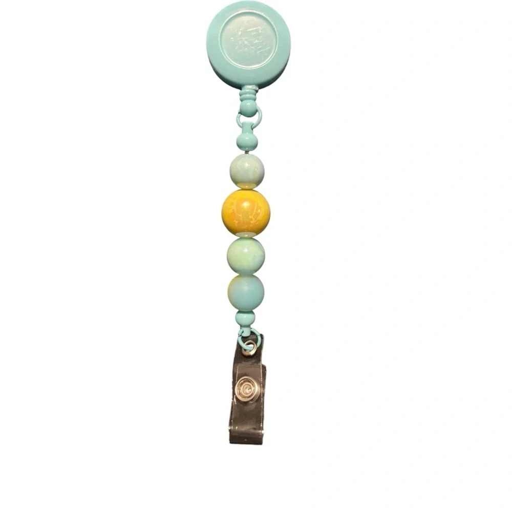Custom Designed Badge Reel with Beads - Picture 1 of 2